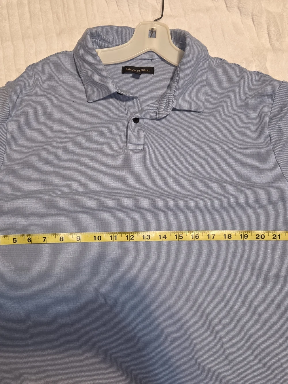 XL 100% Cotton Banana Republic Light Blue Polo Shirt